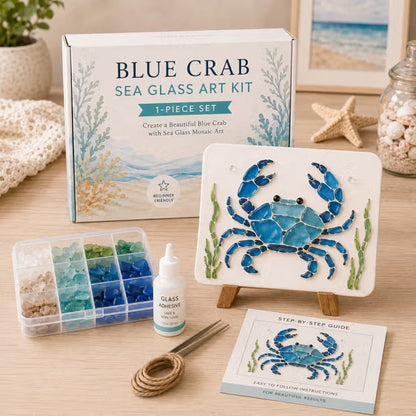 🎨🌊 Zeeglas Kunstset – Maak een Prachtig Mozaïekmeesterwerk ✨🖼️