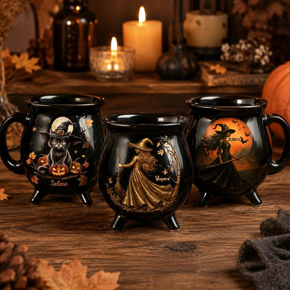🔥Halloween-vroegboekkorting🎃Op maat gemaakte heksenketel-mok — Het ultieme Halloween-brouwsel! 🔮💀☕️