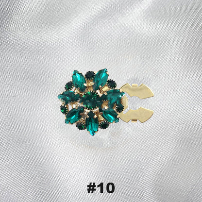 Gebloemde diamanten mouwknopen