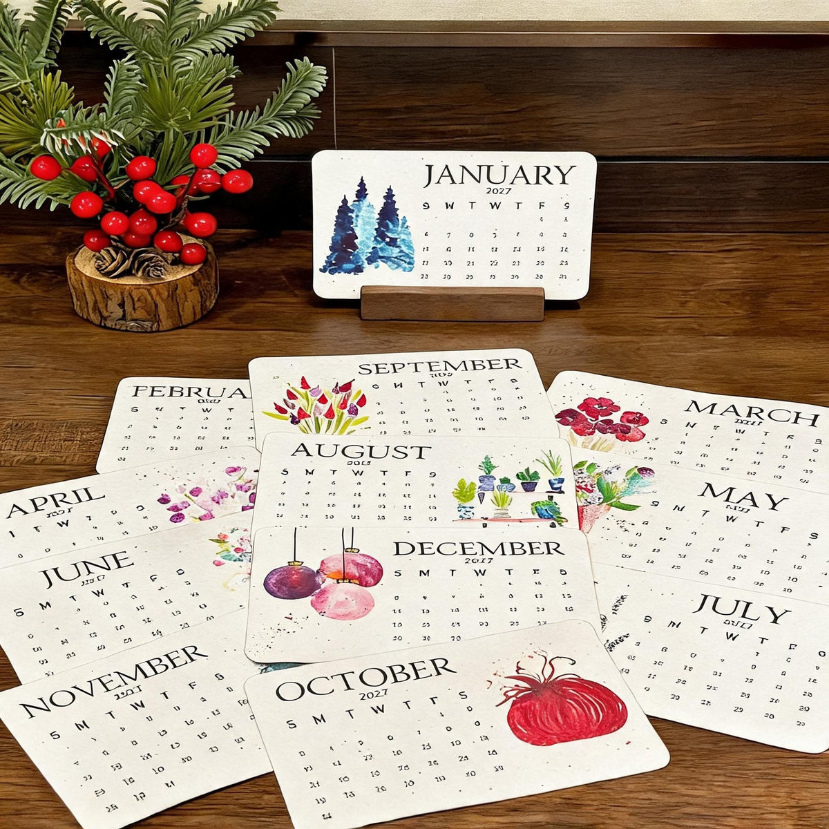 🌱 Milieuvriendelijke Plantbare "Tijdloze" Zaadkalender 2027 ✨