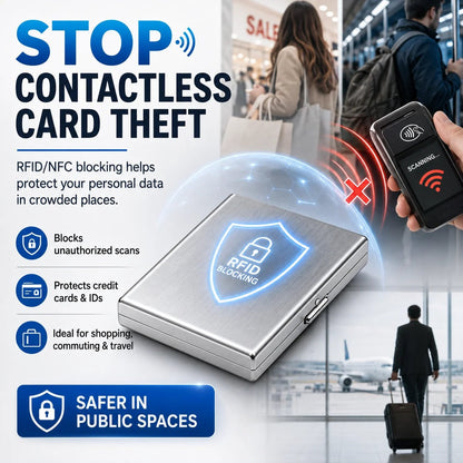 ✨💳 Metalen RFID Kaarthouder – Compact design, slimme organisatie 🔐