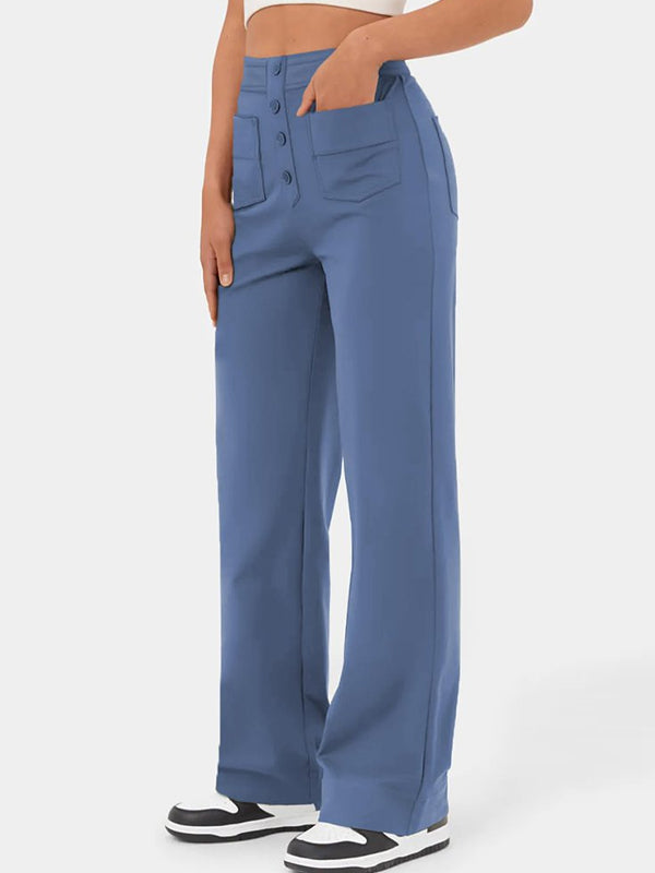 29% UIT ⏳ Hoge elastische broek met meerdere zakken