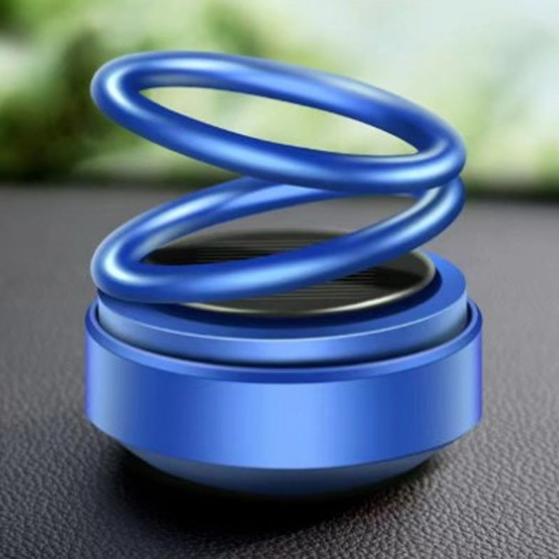 🚗Zonneauto roterende dubbele ring hangende aromatherapie-ornamenten💖