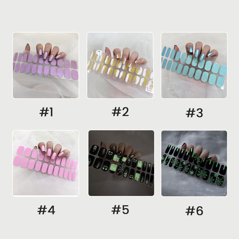 👉Semi-cured Gel Nail Patch Kit