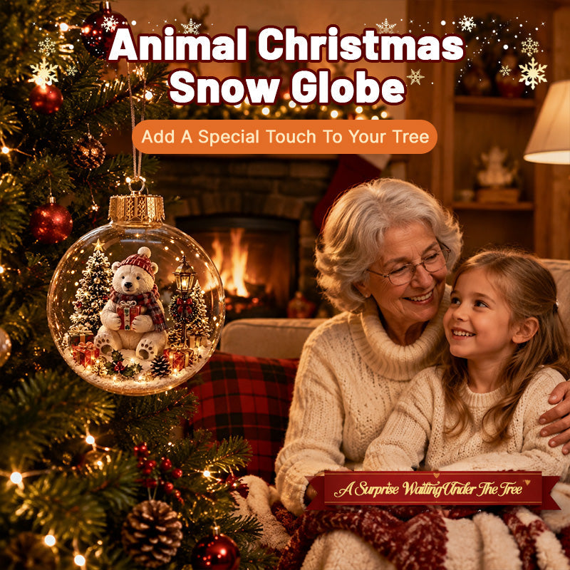 🎄🐻 Animalen Kerstsneeuwbol – Een Betoverend Wintertafereel Voor Thuis! ❄️✨