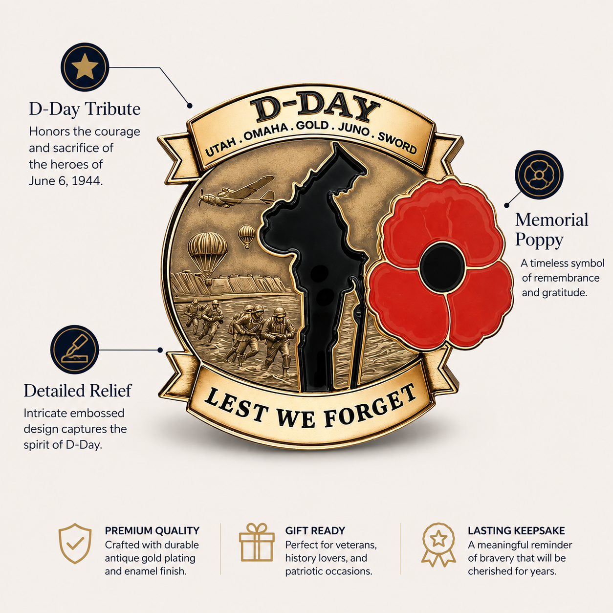 Limited Edition 80th Anniversary Commemorative Brooch