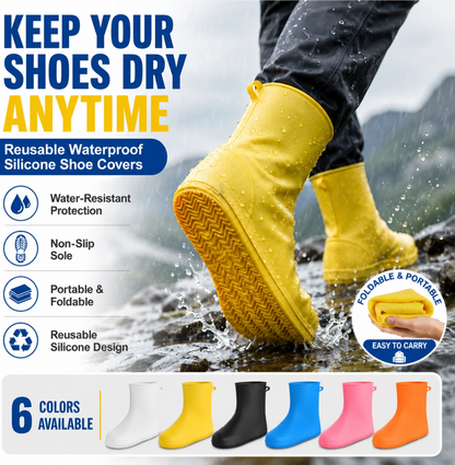 👟💧 Stevige regenschoenovertrekken — waterdicht, antislip en opvouwbaar voor avonturen in de buitenlucht