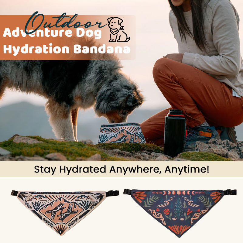 🐶 Slimme Honden Drinkbandana – Altijd Water Binnen Pootbereik! 💧🌿