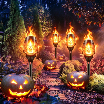🔥Halloween-vroegboekkorting: 50% KORTING🔥Halloween-zonne-energie-schedelvlamlampjes💀