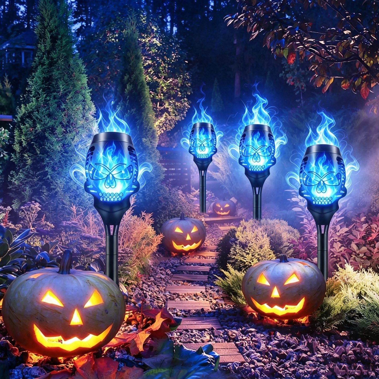 🔥Halloween-vroegboekkorting: 50% KORTING🔥Halloween-zonne-energie-schedelvlamlampjes💀
