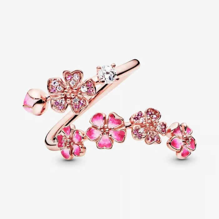 Een Ring Vol Liefde, Geluk en Nieuwe Beginnen! 🌸💖💍Ring met opengewerkte bloesemtak