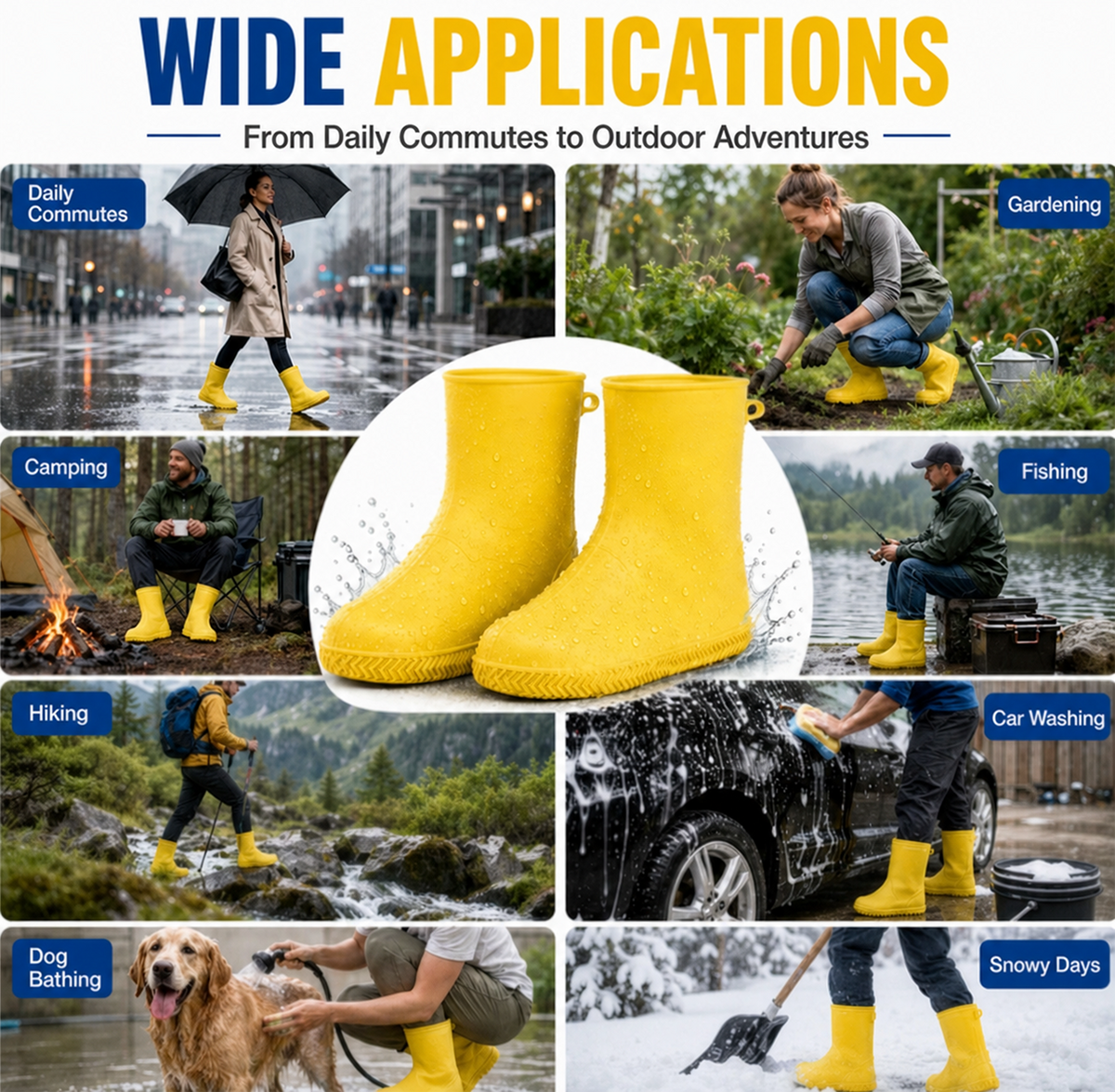 👟💧 Stevige regenschoenovertrekken — waterdicht, antislip en opvouwbaar voor avonturen in de buitenlucht