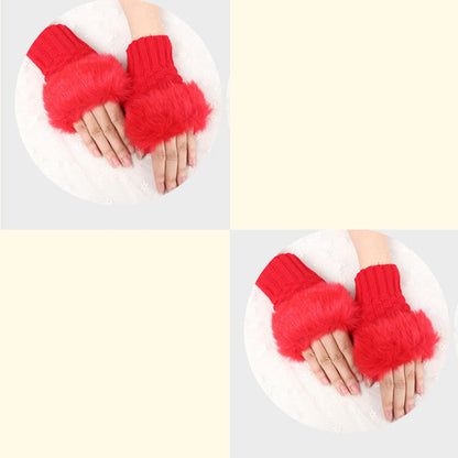 💕KOOP 1 KRIJG 1 GRATIS🔥 Fuzzy Zacht Gebreide Warme Vingerloze Handschoenen