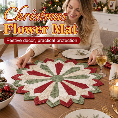 🎄🌺 Kerst Bloem Placemat – Houd Je Tafel Mooi & Droog!