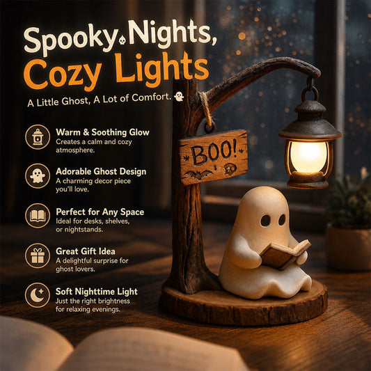 👻LED-boomverlichting met spookmotief – Gezellige Halloween-bureaudecoratie 💡