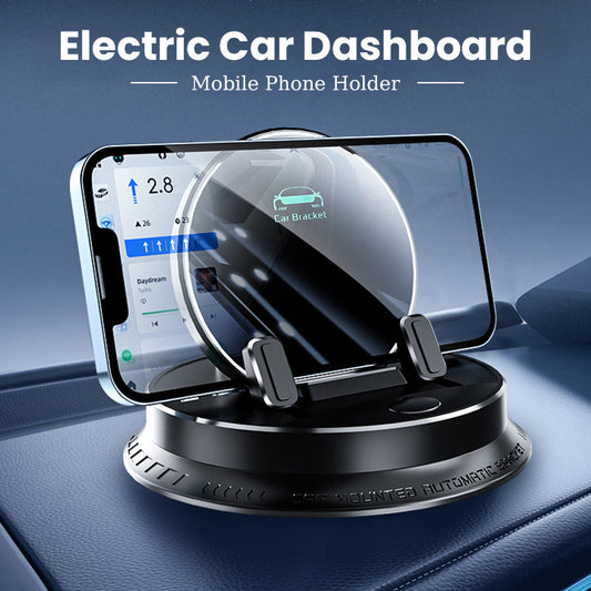 Houder voor mobiele telefoon in dashboard elektrische auto