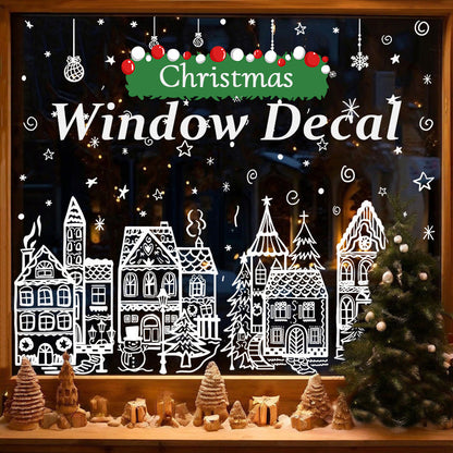 Christmas Village Window Decals