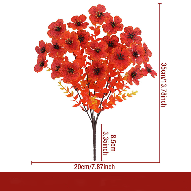 🍂🧡Kunstbloemenboeket in herfsttinten – Weerbestendige kunstbloemen voor op de veranda en in huis