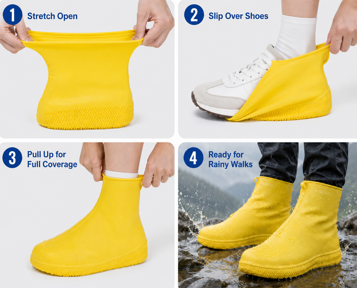 Stop Natte Sneakers! Zware Regenoverschoenen — Antislip & Opvouwbaar in je Tas 🌧️