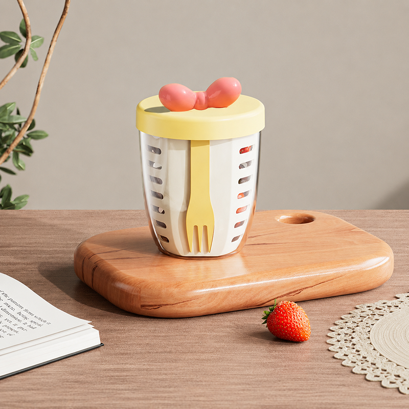 Geniet altijd en overal van verse salades en fruit! 🥗🍓✨ Fruitig salade-cupje