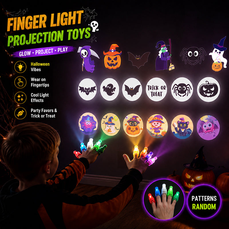 🎃 Halloween-vingerprojectielampjes – Griezelig plezier binnen handbereik