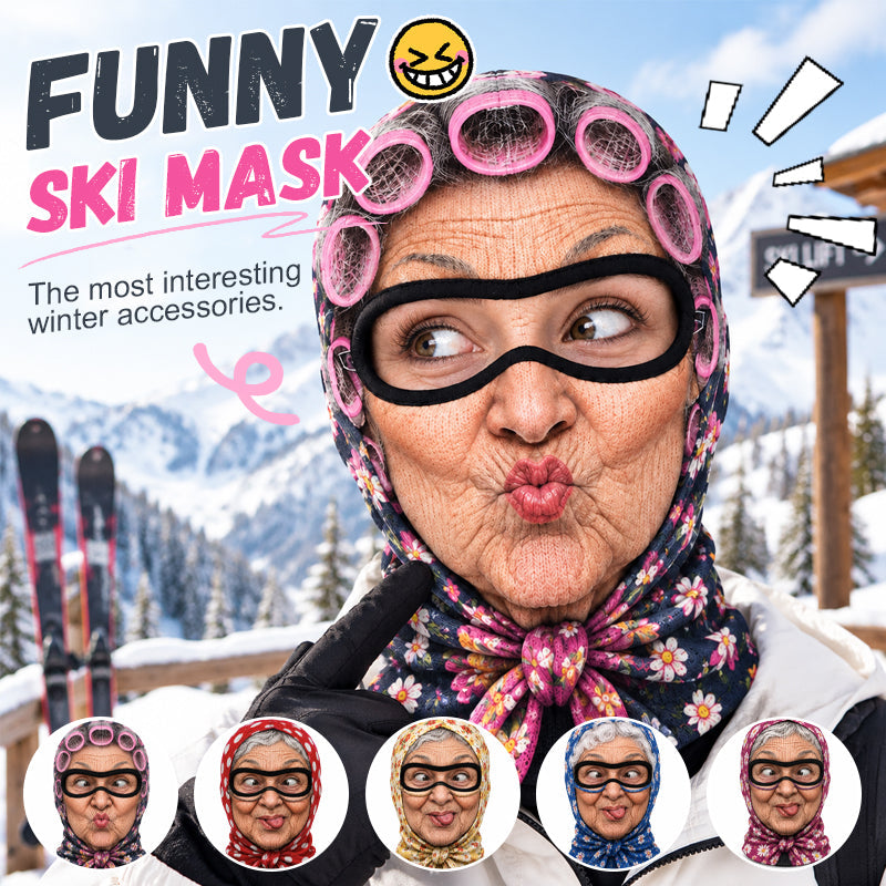 😂🎿 Grappige Oma Skimuts – Gegarandeerd Lachen op Elk Feestje!