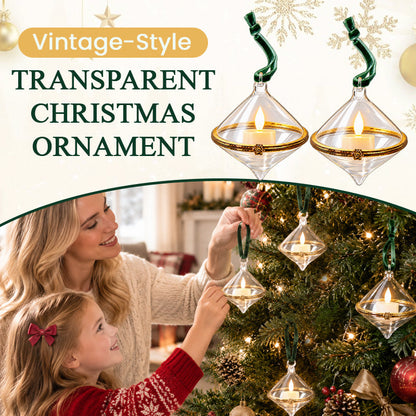 🎄 Vintage transparante kerstboomversieringen
