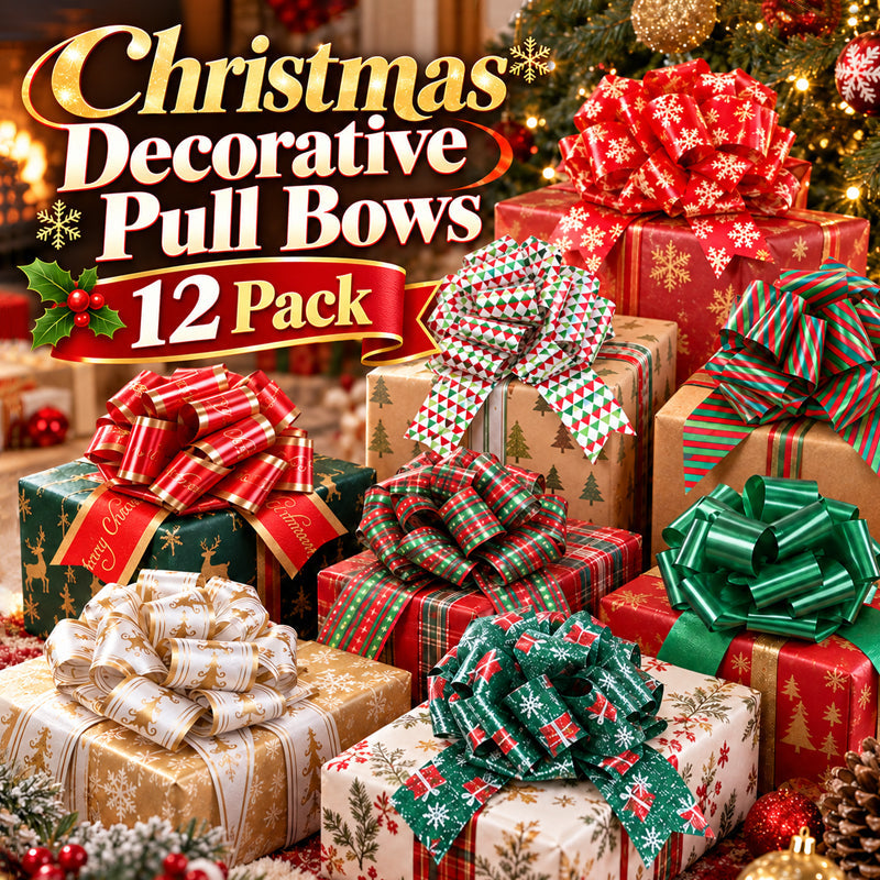 🎄🎀 Kerstdecoratie Strikken – Feestelijke Cadeaulinten met Vrolijke Kerstmotieven