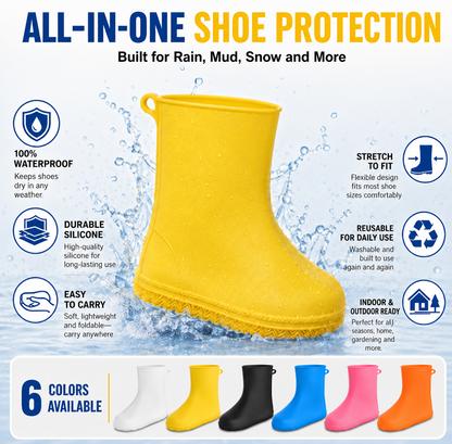 👟💧 Stevige regenschoenovertrekken — waterdicht, antislip en opvouwbaar voor avonturen in de buitenlucht