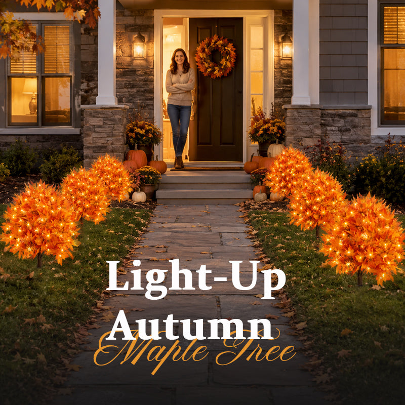 🍁✨ Verlichte herfst esdoorn – LED herfst kerstboomversiering 🎄💡