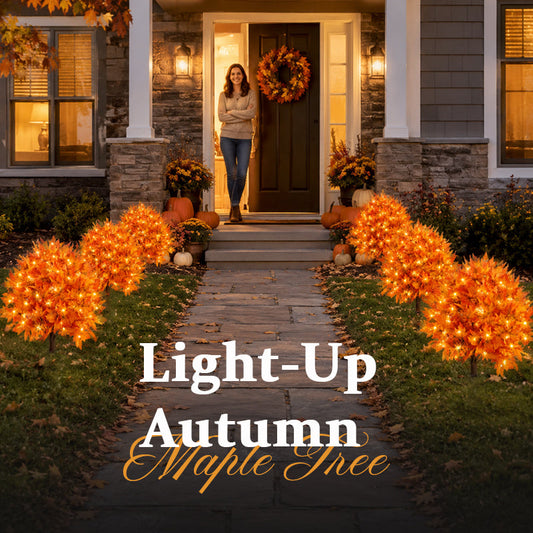 🍁✨ Verlichte herfst esdoorn – LED herfst kerstboomversiering 🎄💡