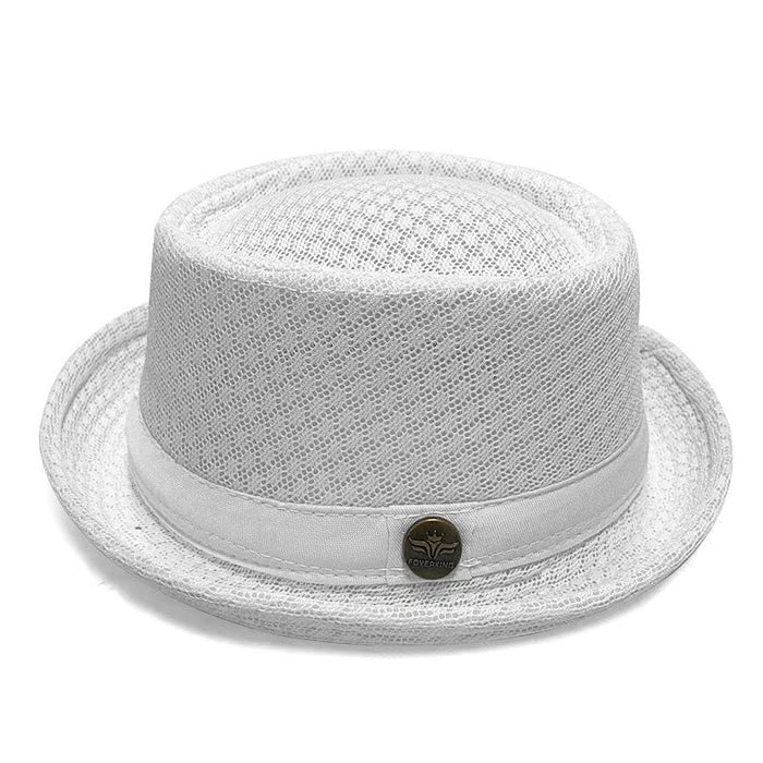 Blijf Koel & Stijlvol met deze Trendy Mesh Pork Pie Hoed! 🧢🌬️✨