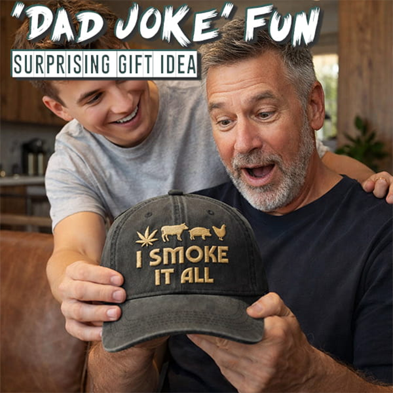 🧢 “I Smoke It All” geborduurde pet – Koel, comfortabel en grappig! 😎✨