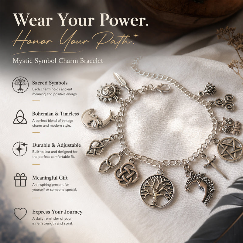 Mystieke vintage bedelarmband voor dames – Hemelse gotische boho-sieraden🔮✨