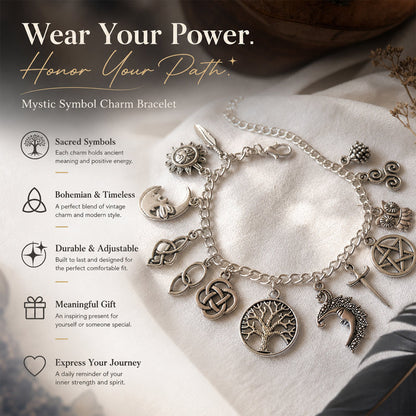 Mystieke vintage bedelarmband voor dames – Hemelse gotische boho-sieraden🔮✨