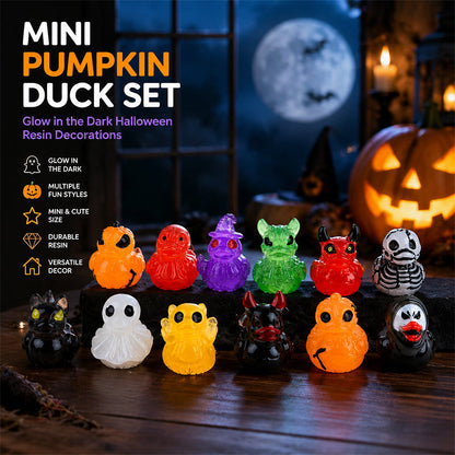 🎃🐤 Halloween Resin Mini Duckies — 12 Spooky Designs, 1‑Inch Tiny Decor