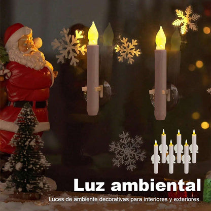 🎄Kerstspecial 🔥 6 LED-raamkaarsen zonder verlichting