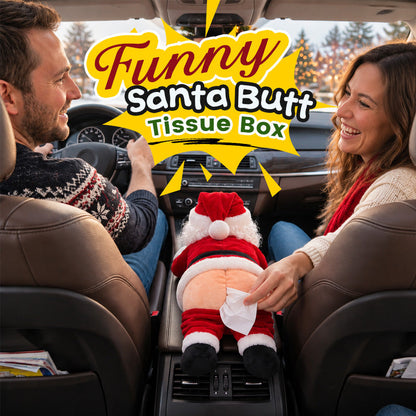 🎅🌟 Grappige Kerstman Billen Tissuebox – Een Lach Gegarandeerd!