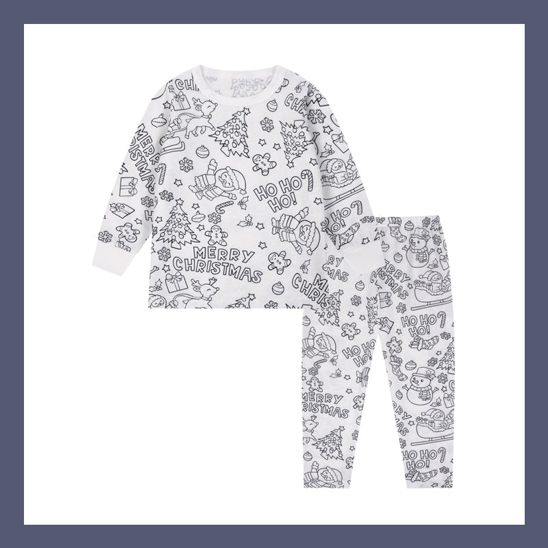 Doe-het-zelf tekenfilm kleurige pyjama voor kinderen