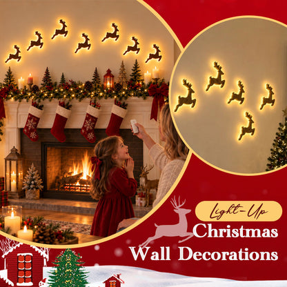 🦌✨ LED-kerstwanddecoratie — Feestelijke wandlampjes die een warme gloed verspreiden