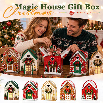 🎄🎁 Christmas Magic House-cadeaudoos – Creatieve 3D-handverpakking voor feestelijke cadeaus ✨