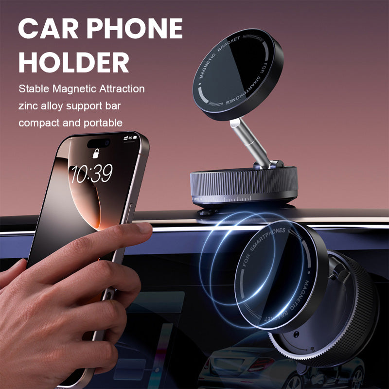🚗📱Magnetische Telefoonhouder, Zuigende Autotelefoonhouder, Vacuüm Telefoonhouder met Eén-Step-Slot
