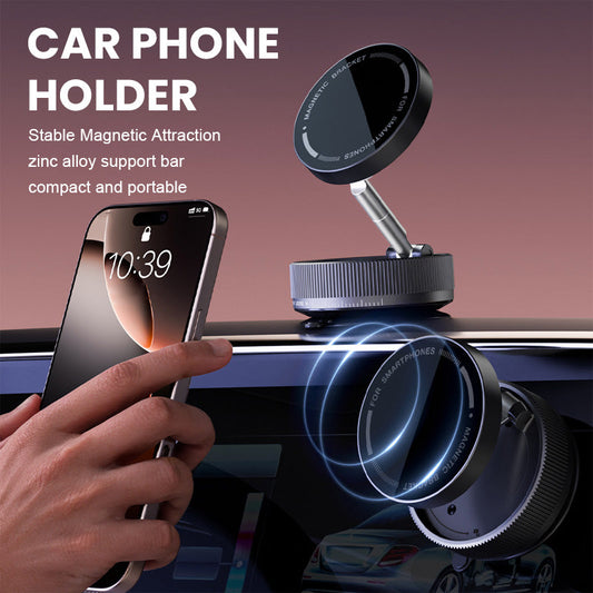 🚗📱Magnetische Telefoonhouder, Zuigende Autotelefoonhouder, Vacuüm Telefoonhouder met Eén-Step-Slot