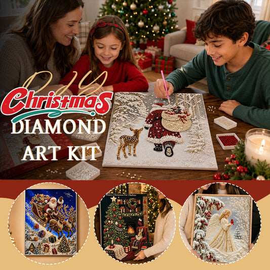 🎄🦌 Kerst Rendier Diamond Painting Kunstset – Feestelijke DIY Kristalkunstset voor Volwassenen & Kinderen, Kerstknutseldecoratie ✨💎