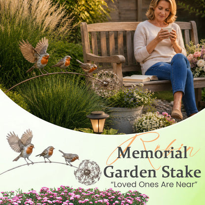 Liefdevolle Roodborst Tuinsteker – Herinnering & Rust in je Tuin 🕊️🌿💫