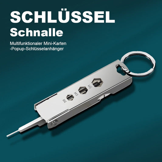 Multifunctionele mini kaartuitwerper sleutelhanger