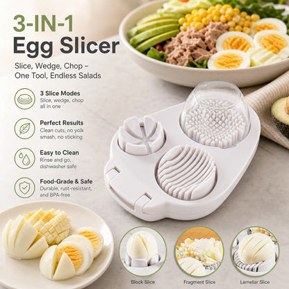 3-in-1 multifunctionele eier- en blokjessnijder – Perfect voor salades en garneringen 🥚🔪