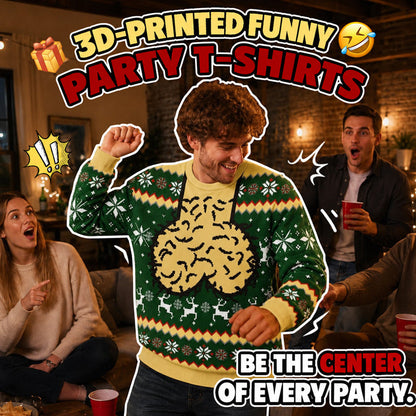 🎄 3D-kersttrui in ‘ugly’-stijl | Grappige, originele feesttrui