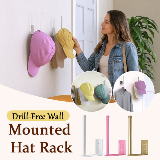 🧢✨ Boorvrije aan de muur gemonteerde hoedenhouder – Zelfklevende organizer voor baseballpetten 🧢📦