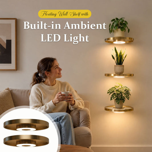 💡 De ultieme 2-in-1 zwevende LED-plank: geometrische wanddecoratie en zacht sfeerverlichting! 🌿